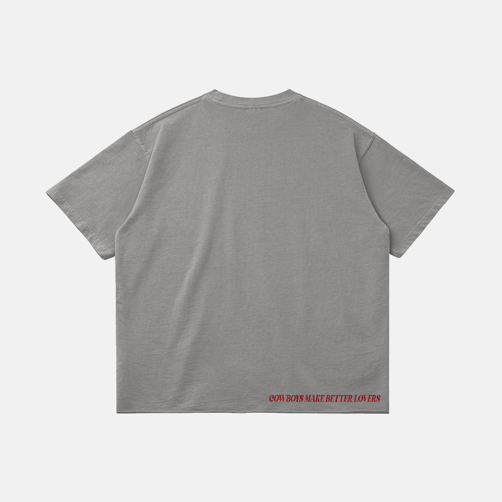 Oversized Faded Raw Hem Tee