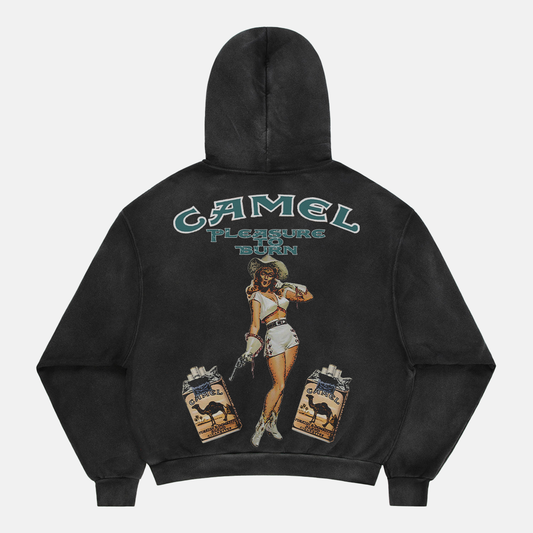 Retro Camel Oversized Hoodie